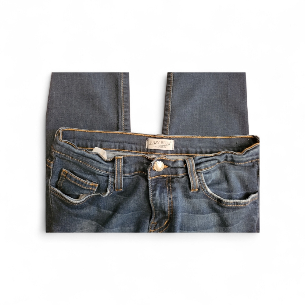 Judy Blue Skinny Jeans  Denim Medium Blue Wash Size 9 - Picture 2 of 4